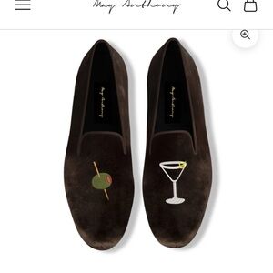 NWT May Anthony men’s black velvet “Olive Martini” loafer  with dust bag and box